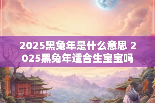 2025黑兔年是什么意思 2025黑兔年适合生宝宝吗