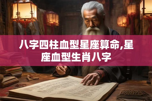 八字四柱血型星座算命,星座血型生肖八字