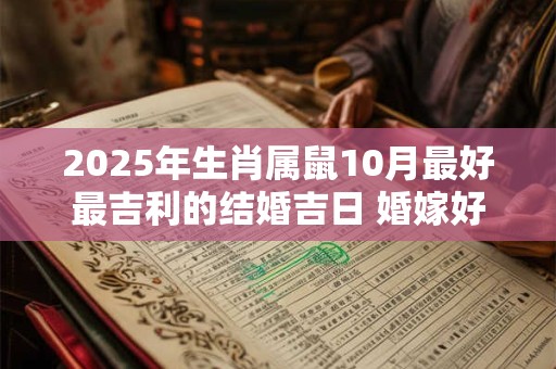 2025年生肖属鼠10月最好最吉利的结婚吉日 婚嫁好日子查询