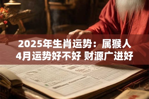 2025年生肖运势：属猴人4月运势好不好 财源广进好运常伴