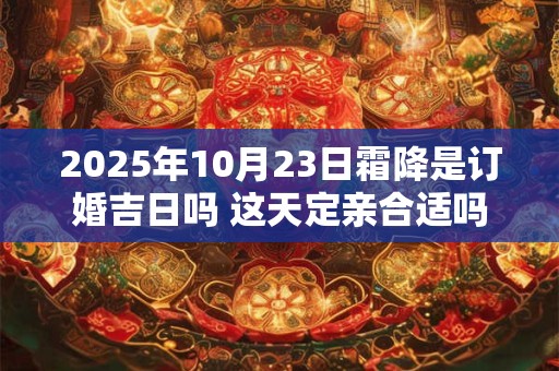 2025年10月23日霜降是订婚吉日吗 这天定亲合适吗