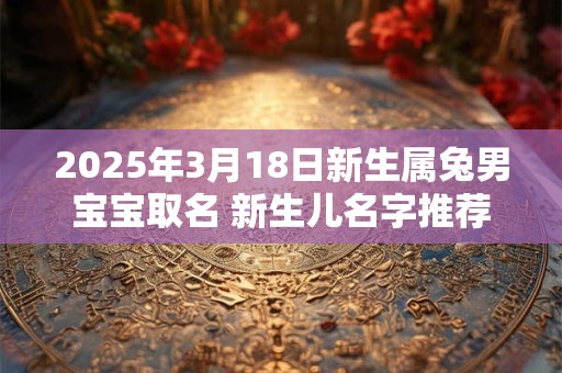 2025年3月18日新生属兔男宝宝取名 新生儿名字推荐
