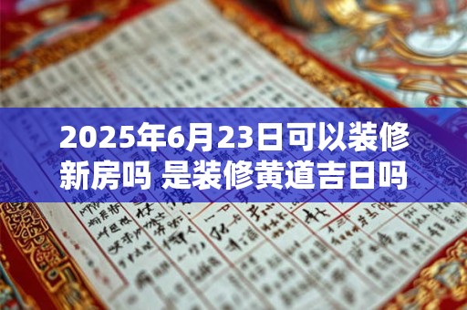 2025年6月23日可以装修新房吗 是装修黄道吉日吗