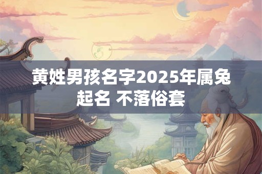 黄姓男孩名字2025年属兔起名 不落俗套
