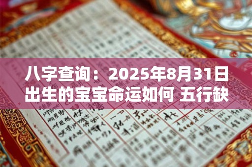 八字查询：2025年8月31日出生的宝宝命运如何 五行缺什么
