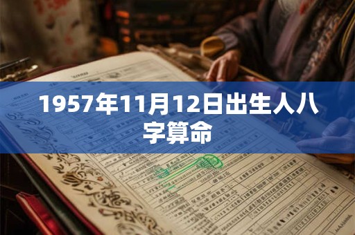1957年11月12日出生人八字算命