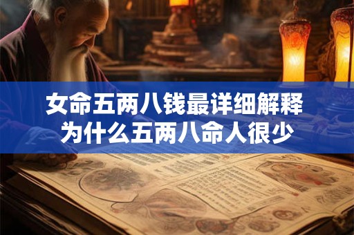 女命五两八钱最详细解释 为什么五两八命人很少