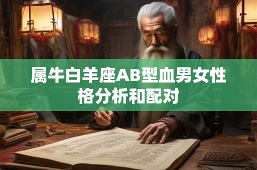 属牛白羊座AB型血男女性格分析和配对