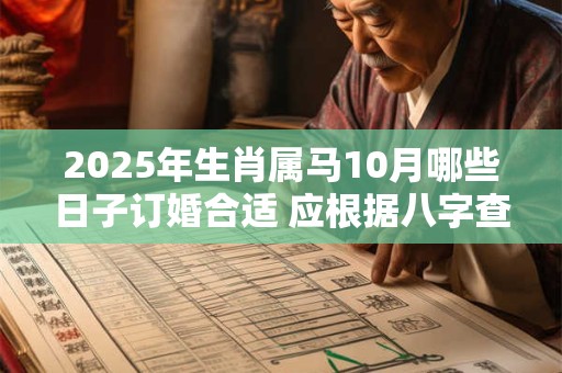 2025年生肖属马10月哪些日子订婚合适 应根据八字查询