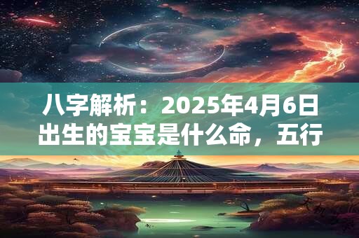 八字解析：2025年4月6日出生的宝宝是什么命，五行缺什么
