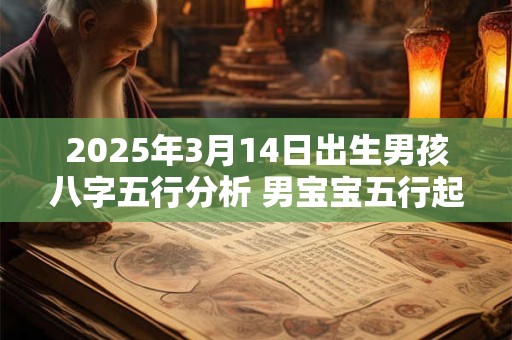 2025年3月14日出生男孩八字五行分析 男宝宝五行起名大全