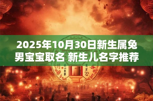 2025年10月30日新生属兔男宝宝取名 新生儿名字推荐