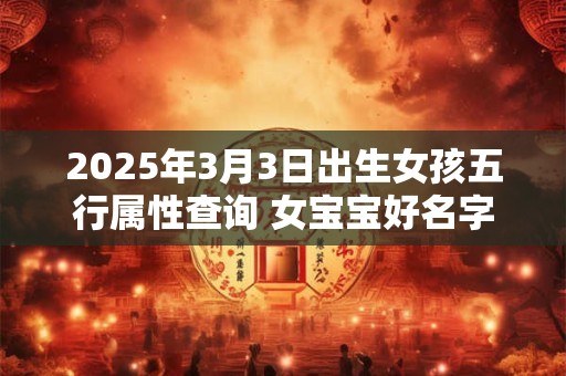 2025年3月3日出生女孩五行属性查询 女宝宝好名字合集