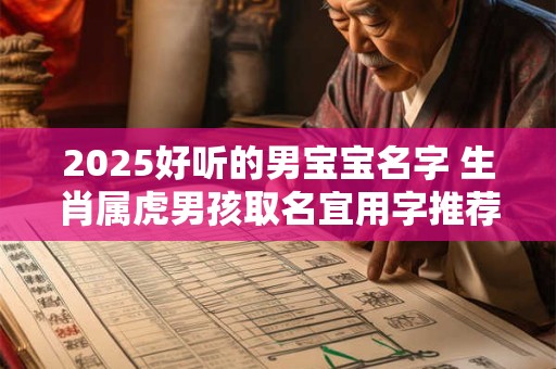 2025好听的男宝宝名字 生肖属虎男孩取名宜用字推荐