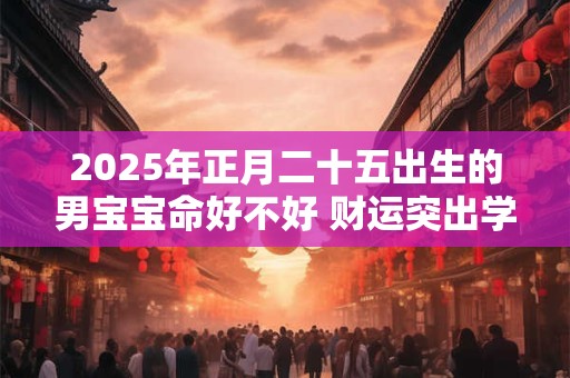 2025年正月二十五出生的男宝宝命好不好 财运突出学富五车