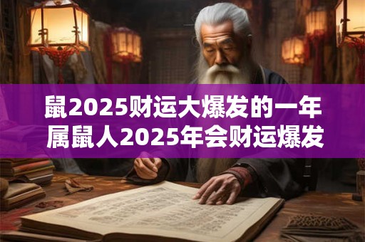 鼠2025财运大爆发的一年 属鼠人2025年会财运爆发吗