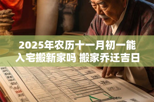 2025年农历十一月初一能入宅搬新家吗 搬家乔迁吉日选择