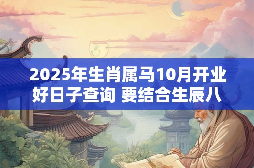 2025年生肖属马10月开业好日子查询 要结合生辰八字