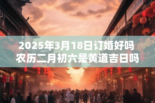 2025年3月18日订婚好吗 农历二月初六是黄道吉日吗