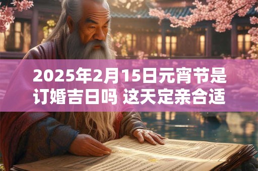 2025年2月15日元宵节是订婚吉日吗 这天定亲合适吗