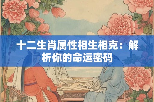十二生肖属性相生相克：解析你的命运密码