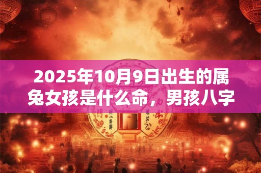 2025年10月9日出生的属兔女孩是什么命，男孩八字命运分析