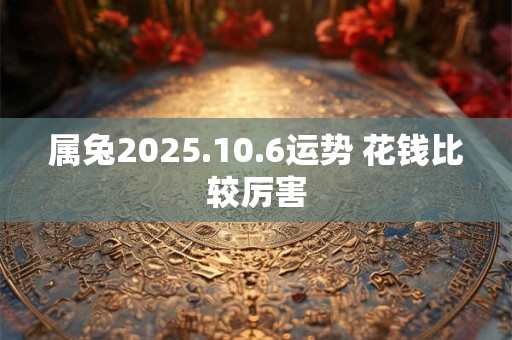 属兔2025.10.6运势 花钱比较厉害