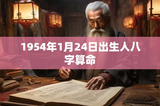 1954年1月24日出生人八字算命