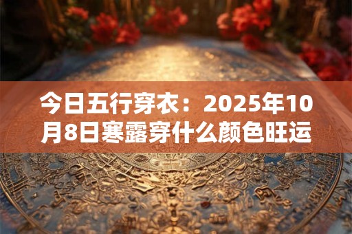 今日五行穿衣：2025年10月8日寒露穿什么颜色旺运势