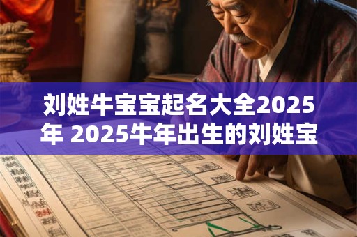 刘姓牛宝宝起名大全2025年 2025牛年出生的刘姓宝宝名字