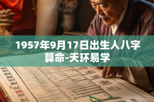1957年9月17日出生人八字算命-天环易学