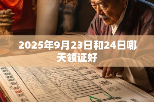 2025年9月23日和24日哪天领证好