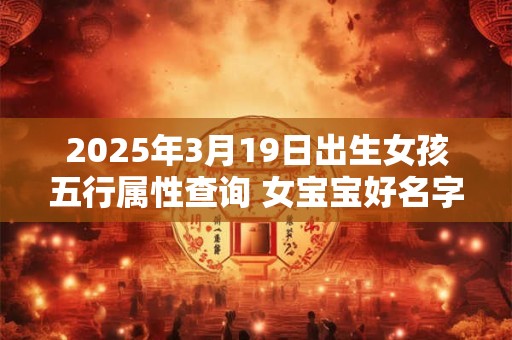 2025年3月19日出生女孩五行属性查询 女宝宝好名字合集