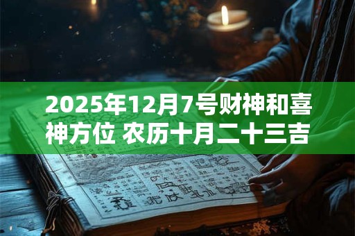 2025年12月7号财神和喜神方位 农历十月二十三吉时查询