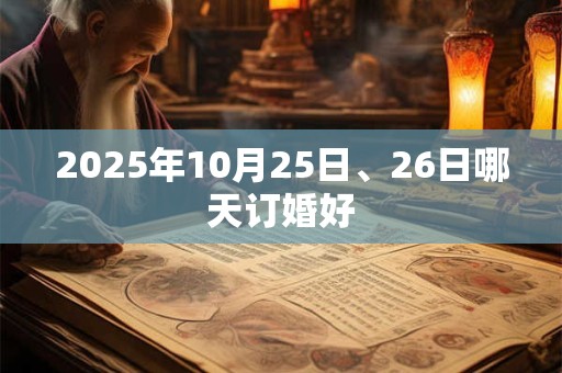 2025年10月25日、26日哪天订婚好