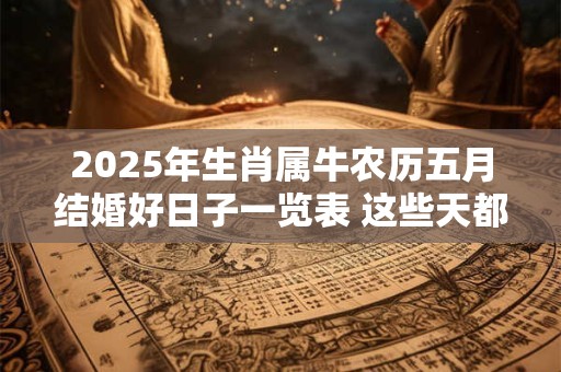 2025年生肖属牛农历五月结婚好日子一览表 这些天都是吉日