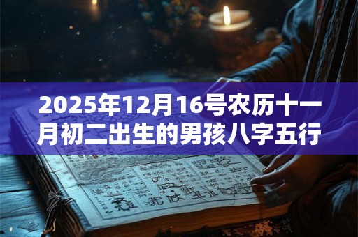 2025年12月16号农历十一月初二出生的男孩八字五行起名字