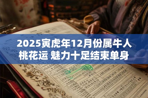 2025寅虎年12月份属牛人桃花运 魅力十足结束单身