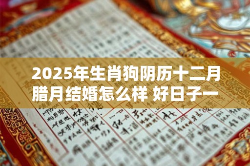 2025年生肖狗阴历十二月腊月结婚怎么样 好日子一览表老黄历