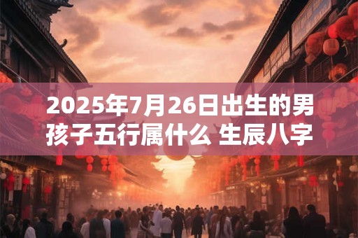 2025年7月26日出生的男孩子五行属什么 生辰八字取名