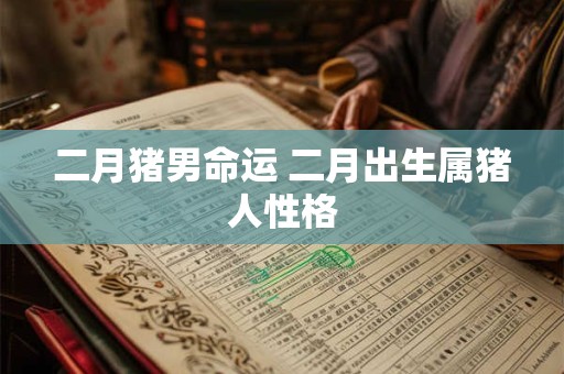 二月猪男命运 二月出生属猪人性格
