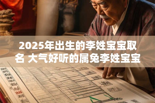 2025年出生的李姓宝宝取名 大气好听的属兔李姓宝宝名字