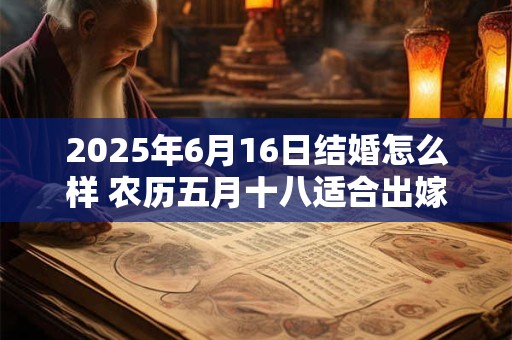 2025年6月16日结婚怎么样 农历五月十八适合出嫁娶亲吗