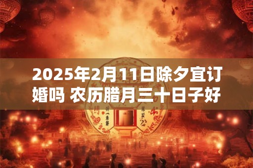 详细阅读:2025年2月11日除夕宜订婚吗 农历腊月三十日子好不好 2025年2月11日除夕宜订婚吗 农历腊月三十日子好不好