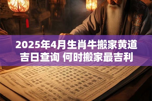 2025年4月生肖牛搬家黄道吉日查询 何时搬家最吉利