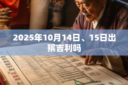 2025年10月14日、15日出殡吉利吗