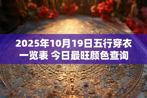 2025年10月19日五行穿衣一览表 今日最旺颜色查询