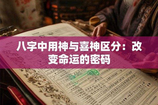 八字中用神与喜神区分：改变命运的密码