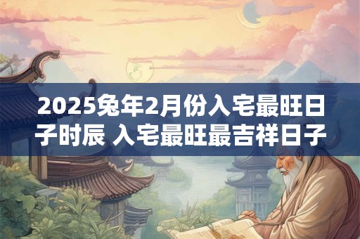 2025兔年2月份入宅最旺日子时辰 入宅最旺最吉祥日子