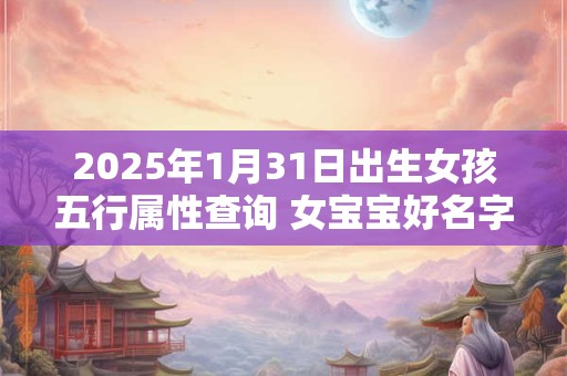 2025年1月31日出生女孩五行属性查询 女宝宝好名字合集